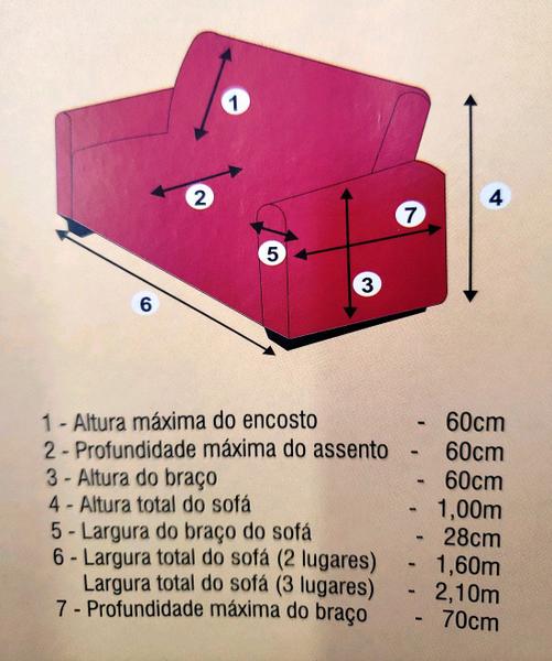 Imagem de Kit Capa de Sofá 2 e 3 lugares King  Malha Dupla  21 Elásticos Irene