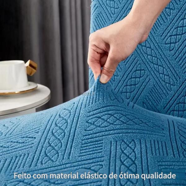 Imagem de KIT Capa Elástica Para Cadeira Mesa de Jantar Estampas Variadas Tecido de Luxo