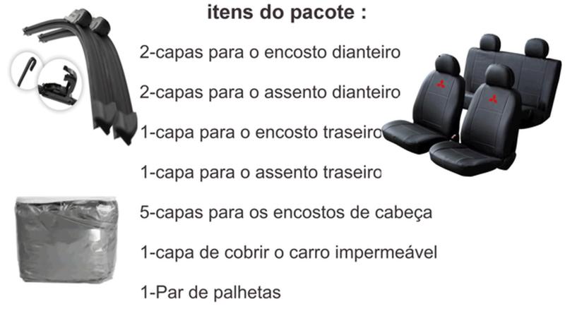 Imagem de Kit Capa Luxo Outlander 2001 a 2006 + Capa de Cobertura e Limpador de Para-brisa