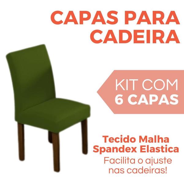 Imagem de Kit Capa para Cadeira de Jantar e Sala 4, 6 ou 8 Lugares em Malha Gel Premium