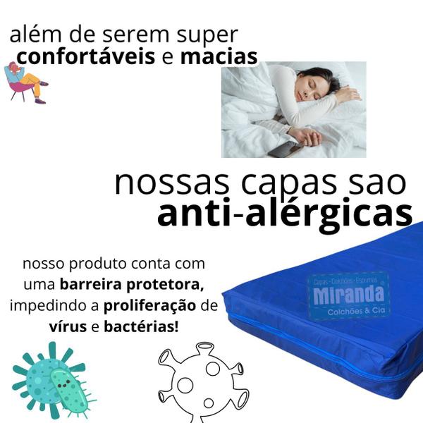 Imagem de Kit Capa Para Colchão Solteiro Hospitalar Impermeável Com Ziper + Capa Travesseiro Impermeável