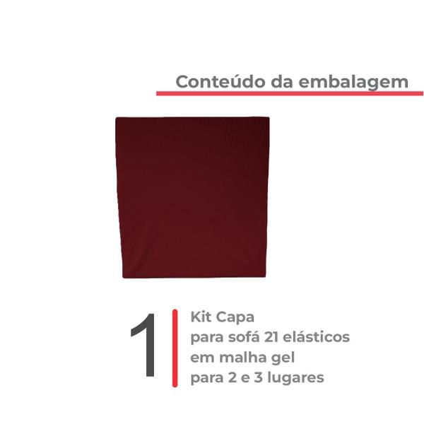 Imagem de Kit Capa Para Sofá 2 e 3 lugares Malha Canelada