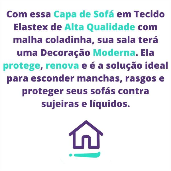 Imagem de Kit Capa para Sofa Decoracao Moderna 3 e 4 Lugares Chocolate