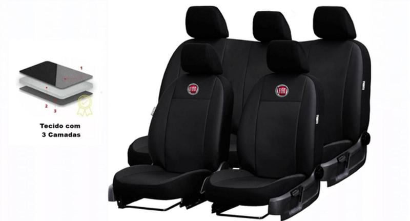 Kit capa sob medida Fiorino 14-23 + volante e tapetes exclusivos. - aero print Imagem de Kit capa sob medida Fiorino 14-23 + volante e tapetes exclusivos.