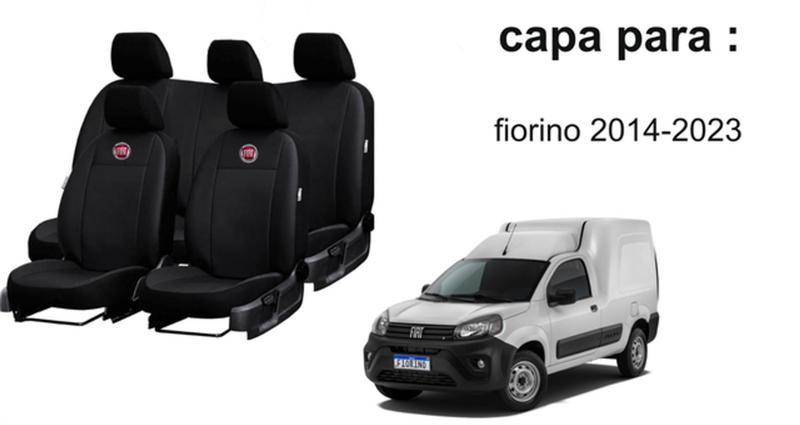 Imagem de Kit capa sob medida Fiorino 14-23 + volante e tapetes exclusivos.