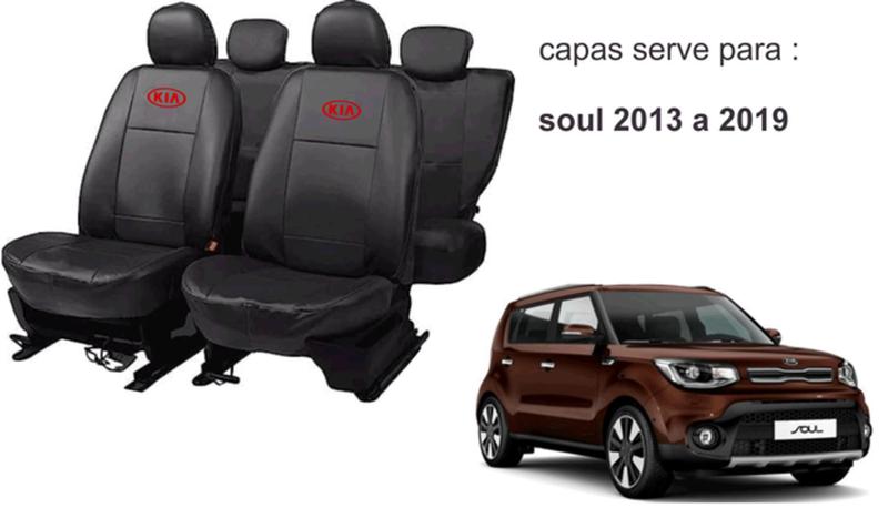 Imagem de Kit Capa Soul 2013 a 2019 + Chaveiro + Capa de Volante Moderna e Confortável