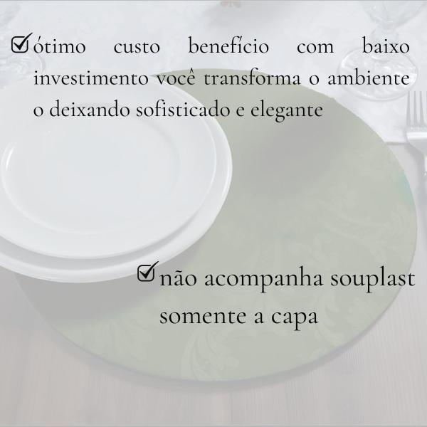 Imagem de Kit Capa Souplast Supla Jacquard Chic Mesa Posta Jogo Americano Varias Cores Modernas Decoração Cozinha