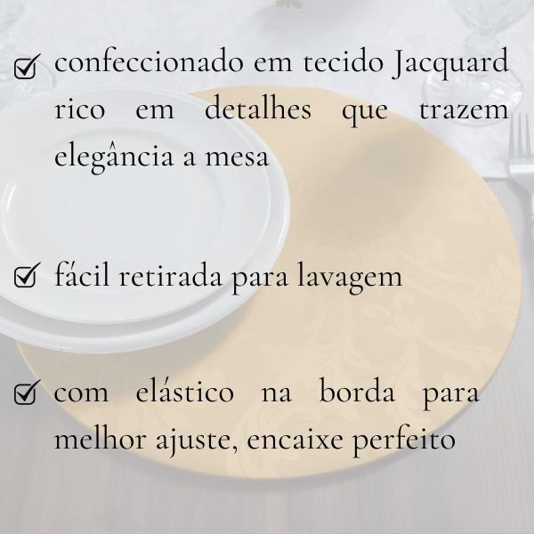 Imagem de Kit Capa Souplast Supla Jacquard Chic Mesa Posta Jogo Americano Varias Cores Modernas Decoração Cozinha