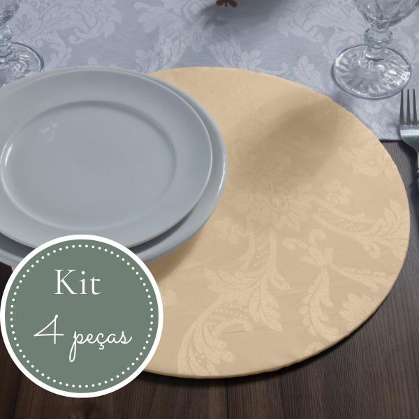 Imagem de Kit Capa Souplast Supla Jacquard Chic Mesa Posta Jogo Americano Varias Cores Modernas Decoração Cozinha