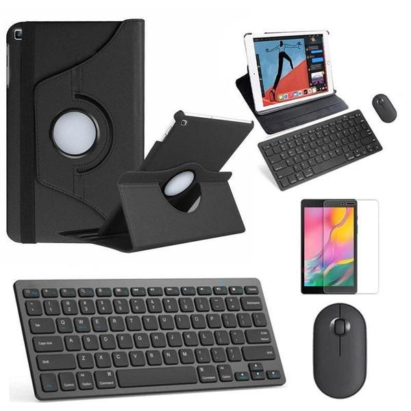 Imagem de Kit Capa, Teclado Mouse Preto, Pel Galaxy A8 X200/205 10,5