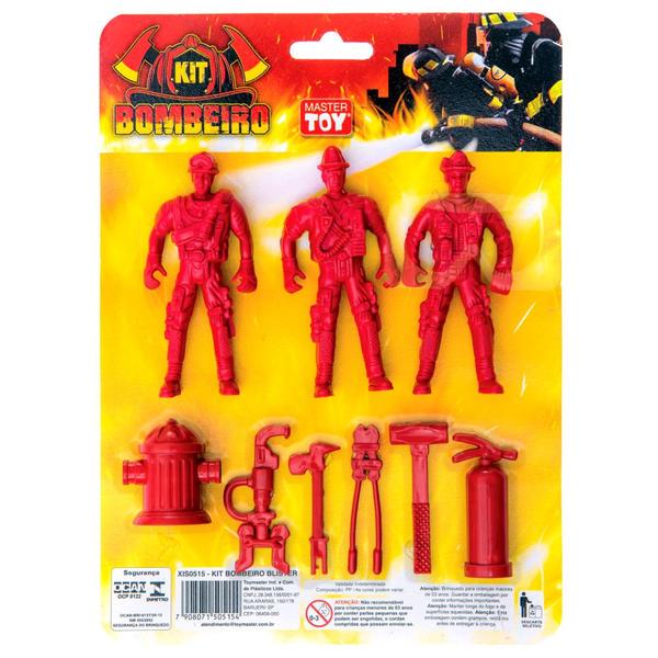 Imagem de Kit Capacete de Bombeiros com Bonecos Ferramentas e Acessórios