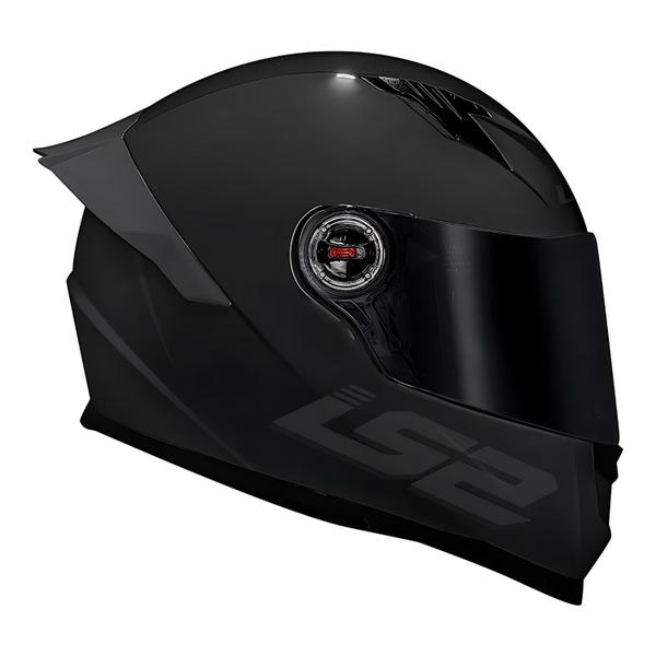 Imagem de kIt Capacete Ff358 S Monocolor Black + Aerofólio + Viseira Fume