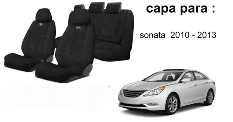 Imagem de Kit Capas Aconchego Estilizado Sonata 10-13 +(Capa Volante) + Chaveiro