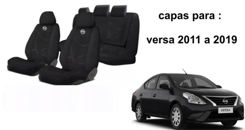 Imagem de Kit Capas Aconchego Estilizado Versa 11-19 + Volante + Chaveiro