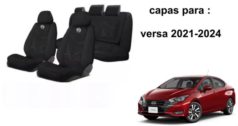 Imagem de Kit Capas Aconchego Estilizado Versa 21-24 + Volante + Chaveiro