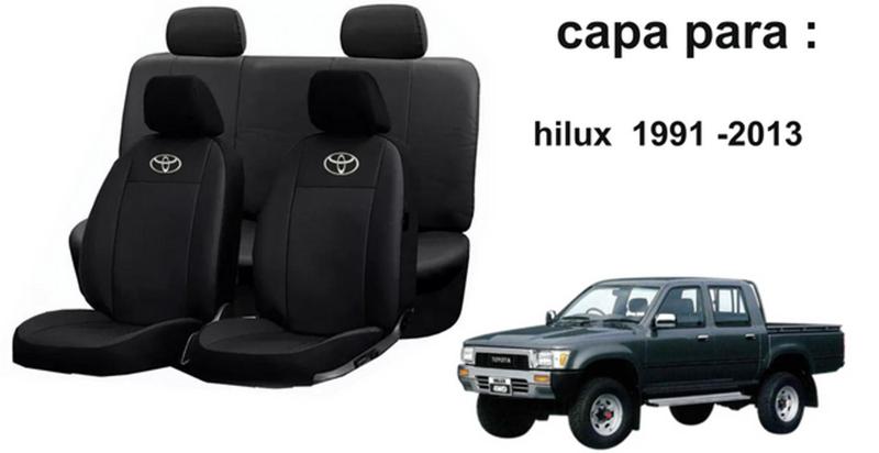 Imagem de Kit Capas de Couro Toyota Hilux 1997 + Capa de Volante + Chaveiro Toyota