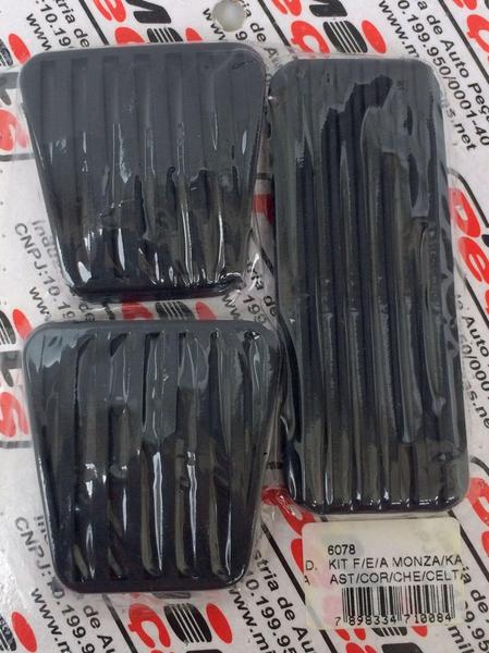 Imagem de Kit Capas de Pedal Freio Embreagem e Acelerador para Monza Kadett Corsa Chevette