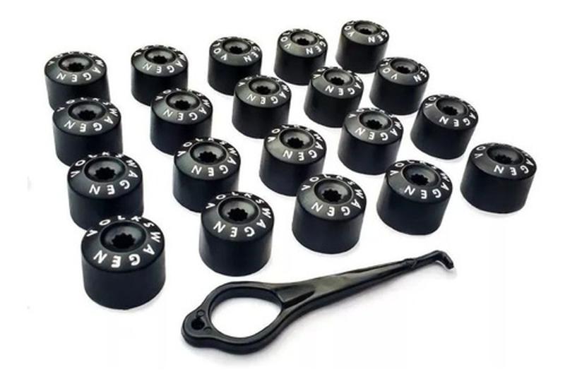 Kit Capas Preta P/ Parafuso Bc De Roda Up 2003 2004 2005 06 - Vw Imagem de Kit Capas Preta P/ Parafuso Bc De Roda Up 2003 2004 2005 06