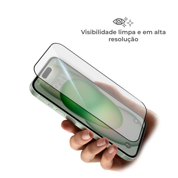 Imagem de Kit Capinha Transparente para iPhone 15 + Película 3D Para Todos os Modelos Plus, Pro e Pro Max