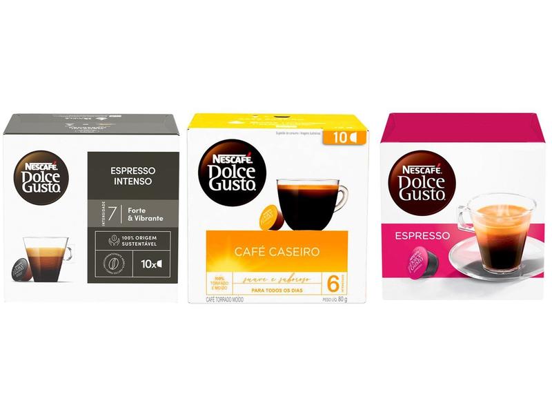 Imagem de Kit Cápsula de Café Nescafé Dolce Gusto 3 Sabores