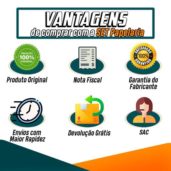 Kit Carimbo Automático Pago Mais Tinta Preta - Set Papelaria Imagem de Kit Carimbo Automático Pago Mais Tinta Preta