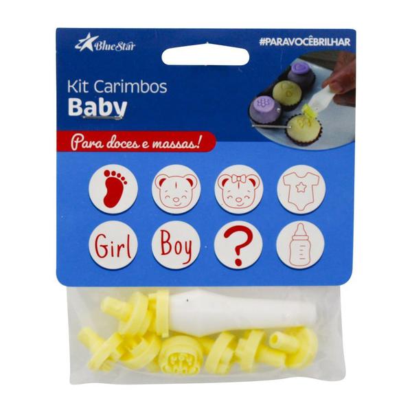 Imagem de Kit Carimbos Baby Blue Star - 8 Peças  411393