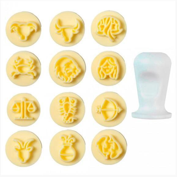 Kit Carimbos Signos Amarelo Bluestar Imagem de Kit Carimbos Signos Amarelo Bluestar