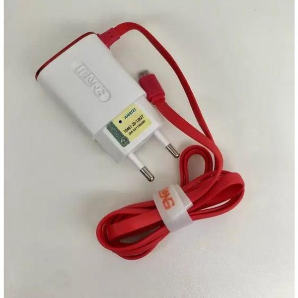 Imagem de Kit carregador 2 entradas usb + cabo v8 1metro 5.1a le240v