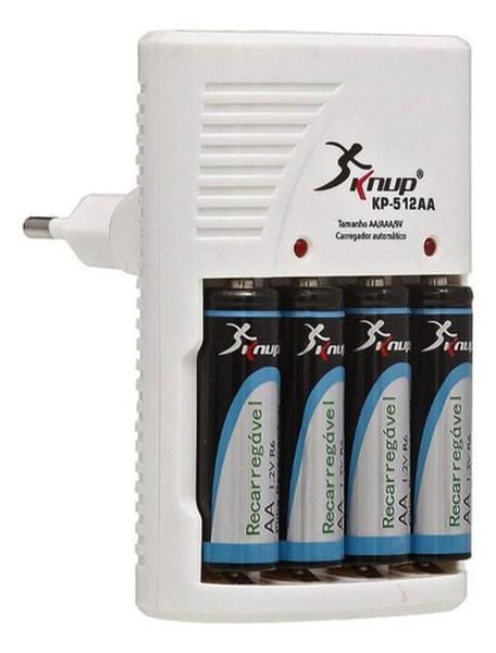 Kit Carregador + 4 Pilhas AAA Recarregáveis 2700mAh - Alinee Imagem de Kit Carregador + 4 Pilhas AAA Recarregáveis 2700mAh