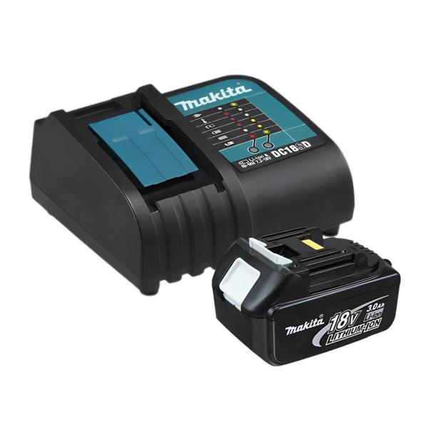 Imagem de Kit Carregador Bivolt e Bateria 18V 3Ah Makita