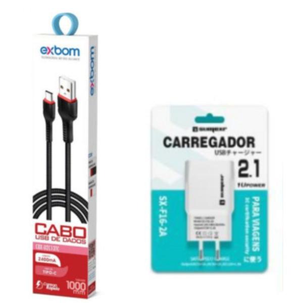 Imagem de Kit Carregador Compatível com Redmi 12 - Cabo USB C Reforçado e Fonte