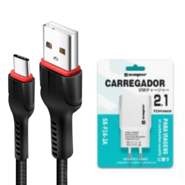 Kit Carregador Compatível com Samsung Galaxy A15 - Cabo USB C Reforçado e Fonte - Sumexr Imagem de Kit Carregador Compatível com Samsung Galaxy A15 - Cabo USB C Reforçado e Fonte