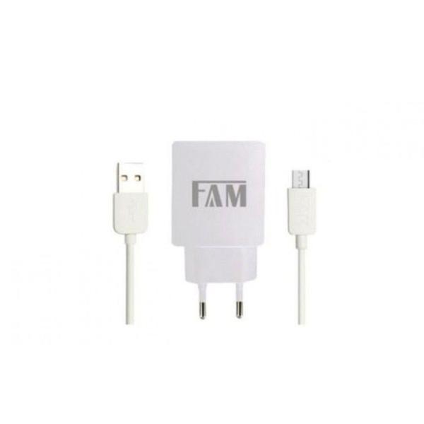 Imagem de Kit Carregador Homologado 2.1A Usb Micro USB V8 FKT-1108 - FAM