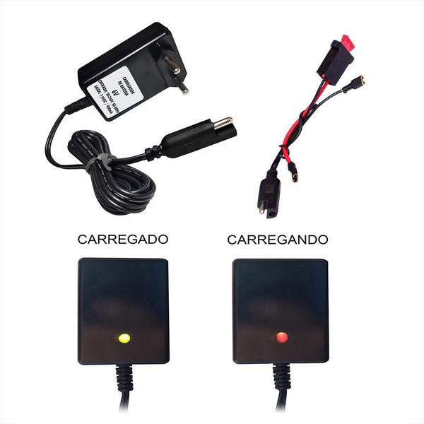 Imagem de Kit Carregador Led 6V + Chicote - Brinquedos Elétricos