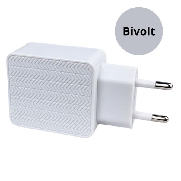 Imagem de Kit Carregador Micro Usb 20w Cabo Removível 91cm Bivolt Automático e Cabo Tipo-C Trançado 1 Metro 3.4a