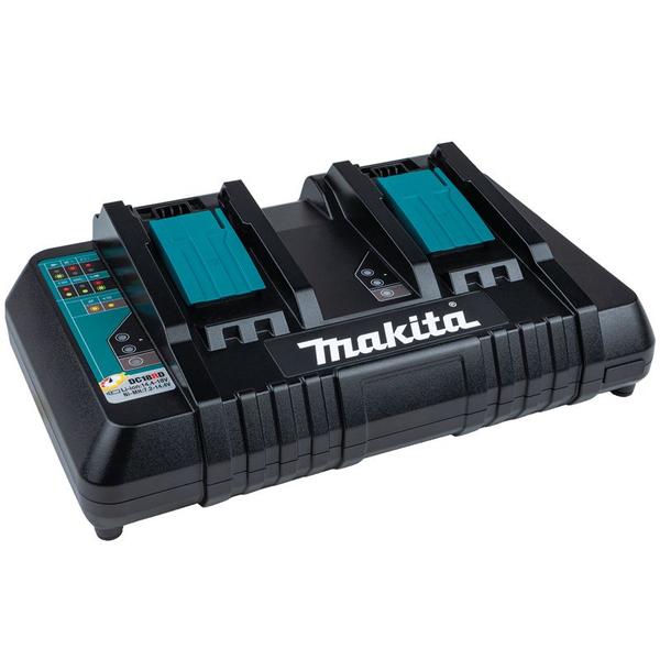 Imagem de Kit Carregador Rápido Duplo 220v + Bateria 18v 3ah Makita