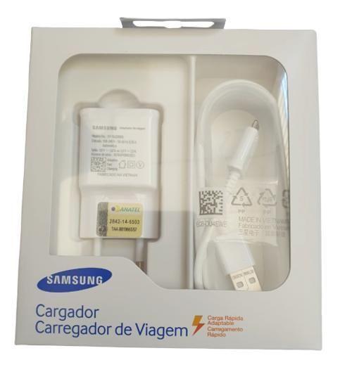 Imagem de Kit Carregador Samsung Turbo Tipo C + Micro Usb Branco