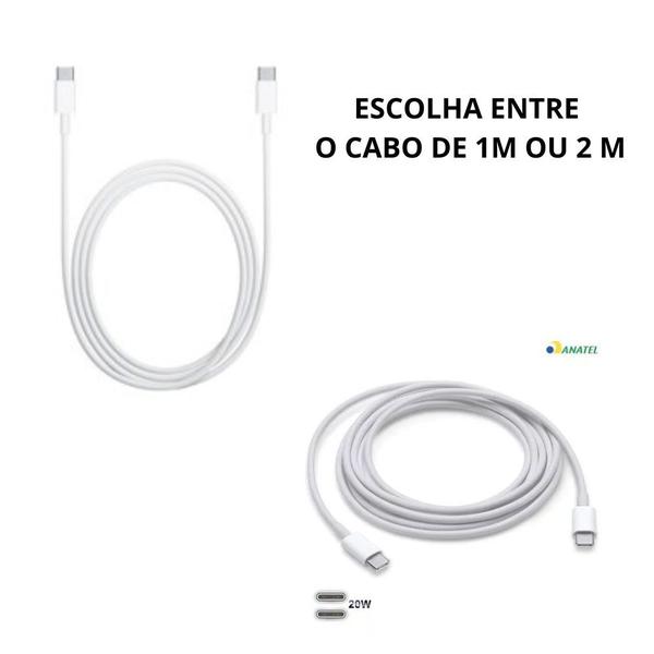 Imagem de Kit carregador turbo compatível iPhone 15 USB-C 20W com Fone de ouvido Tipo-c