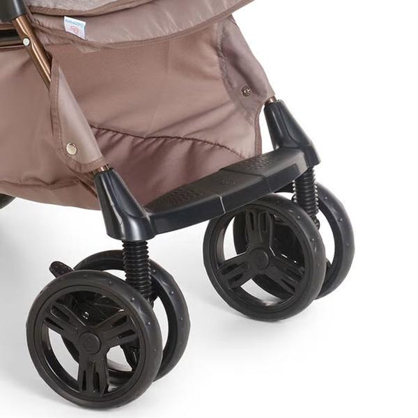 Imagem de Kit Carrinho Bebê Maranello II Reversível Travel System Com Bebê Conforto Rosa E Base Para Bebê Conforto Cocoon Preto Dzieco