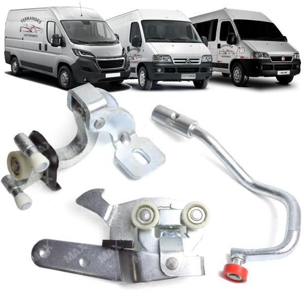 Imagem de Kit Carrinho Guia Porta Lateral Correr Ducato Jumper Boxer