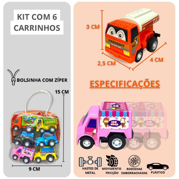 Imagem de Kit Carrinhos De Fricção Moto Brinquedo Infantil Menino F114