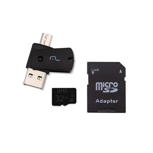 Imagem de Kit Cartão de Memória 32Gb + Adaptadores Multilaser MC151