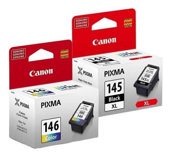 Imagem de Kit Cartucho Canon Pg145xl Cl146 - Original