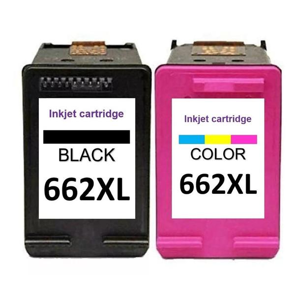 Imagem de Kit Cartucho De Tinta Compatível 662xl 662 Preto 15ml + Colorido Deskjet 2515 2516 3515 1516 3546