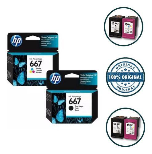 Imagem de Kit Cartucho Hp 664 Preto + Hp 664 Colorido Original