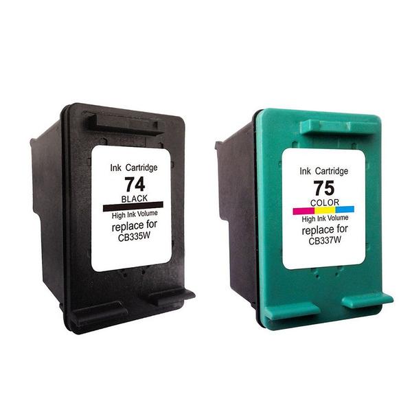 Kit Cartucho Tankfull Para HP 74 Black 75 Color - HP C4480 C4280 C5580 C5280 J5780 - Toner Vale Imagem de Kit Cartucho Tankfull Para HP 74 Black 75 Color - HP C4480 C4280 C5580 C5280 J5780