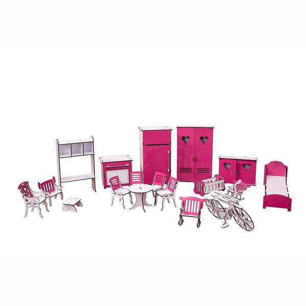 Kit Casa Boneca Escala Barbie Garagem Milla Sonhos 18 Mov Ss - Indústria Fenix Imagem de Kit Casa Boneca Escala Barbie Garagem Milla Sonhos 18 Mov Ss