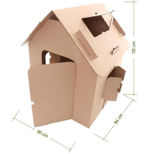 Imagem de Kit Casa - Casinha Para Brincar Papelão Eu Amo Papelão