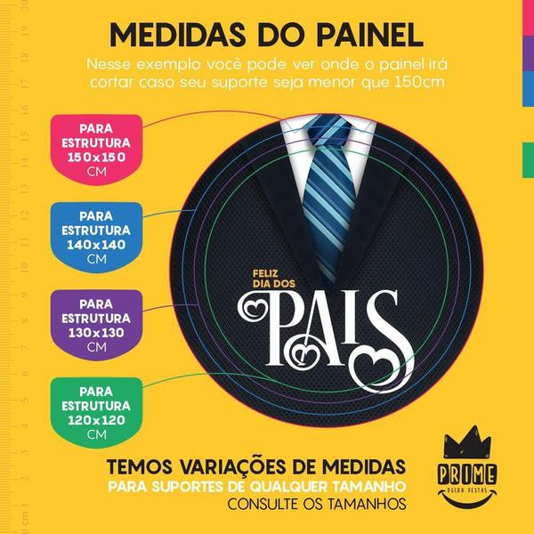 Kit Casado Dia Dos Pais Painel Redondo Trio Capas Cilindro - Prime Decor Festas Imagem de Kit Casado Dia Dos Pais Painel Redondo Trio Capas Cilindro