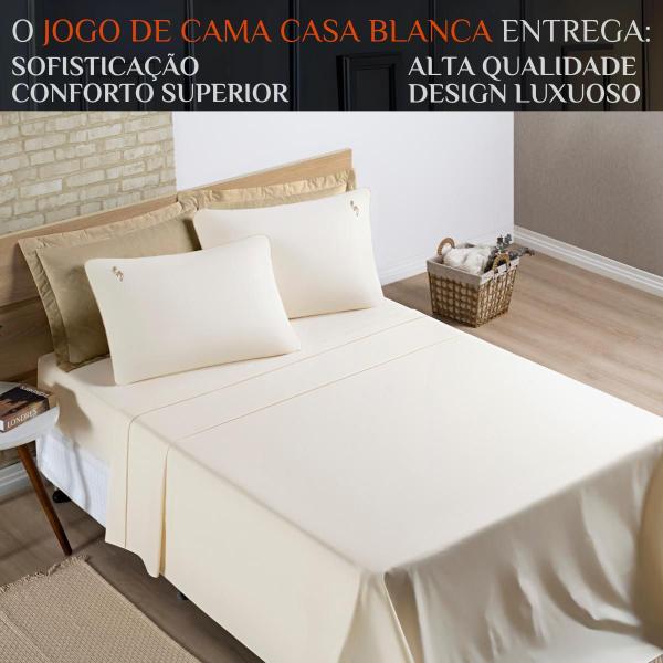 Imagem de Kit Casal Casa Xique Queen Size Casa Blanca 200 Fios 100%Algodao